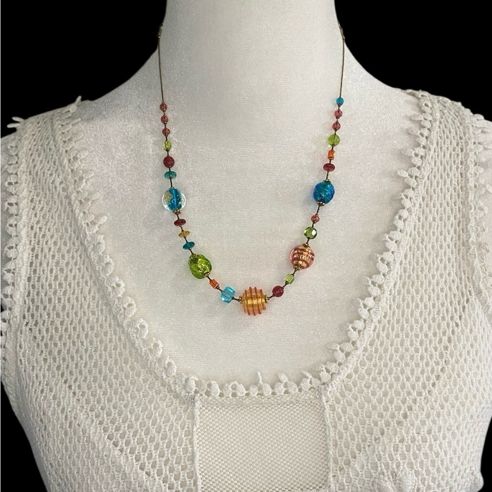 Art Glass Bead Necklace